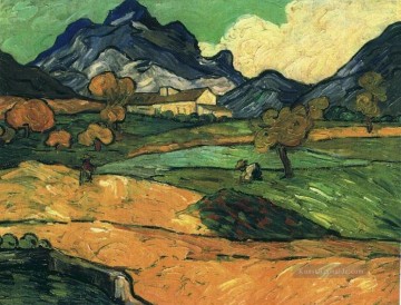 Berg Gaussier mit dem Mas de Saint Paul Vincent van Gogh Ölgemälde
